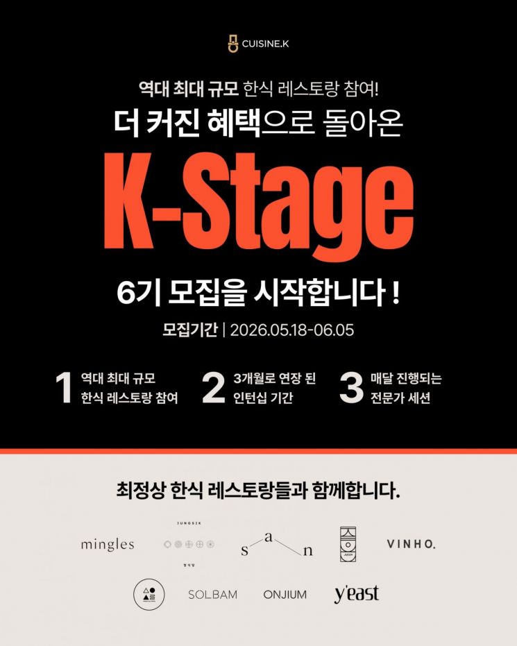 CJ CheilJedang announced on the 27th that it is recruiting participants for the 6th class of K-Stage. Photo by CJ CheilJedang