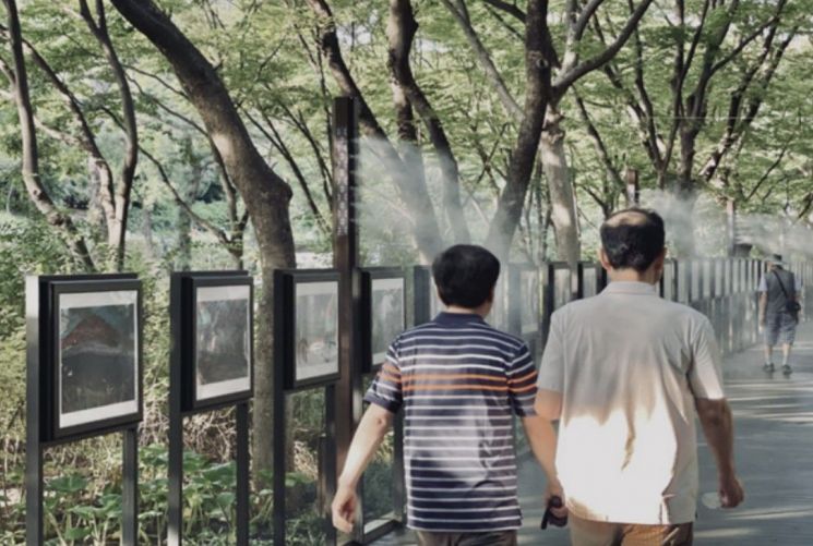 폭염저감시설인 쿨링포그 운영 모습. 서울시