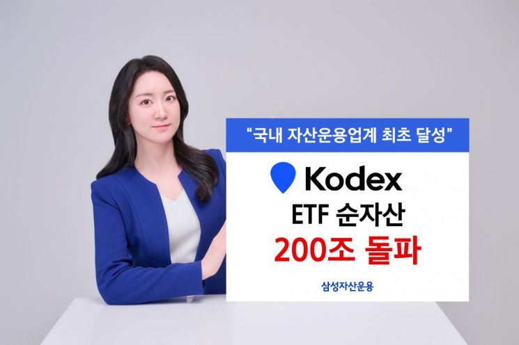 삼성운용 'KODEX ETF', 순자산 200조 돌파…