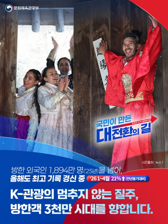 문체부 "K-콘텐츠 수출·방한관광객 역대 최대…국민주권정부 1년 성과"