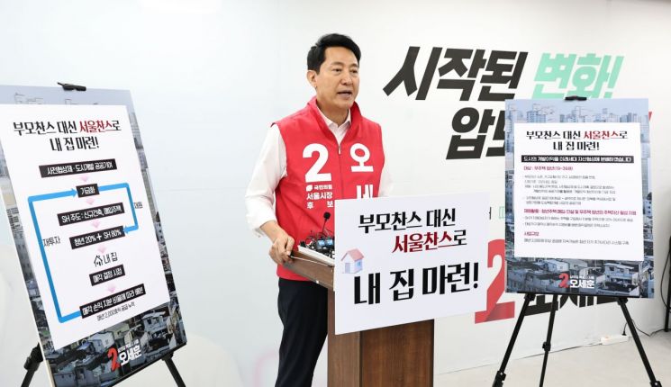 부동산 공약 발표하는 오세훈 서울시장 당선인. 연합뉴스 제공