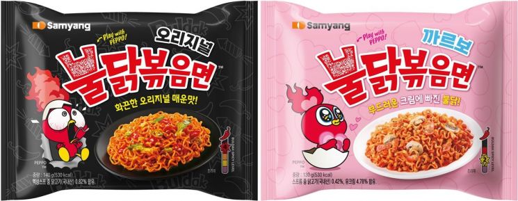 삼양식품 불닭 차세대 캐릭터 페포(PEPPO) 패키지. 삼양식품 제공.