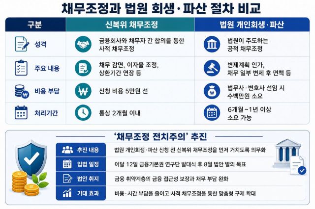 [단독]회생·파산 전 신복위 채무조정 먼저 거친다…'채무조정 전치주의' 입법 추진