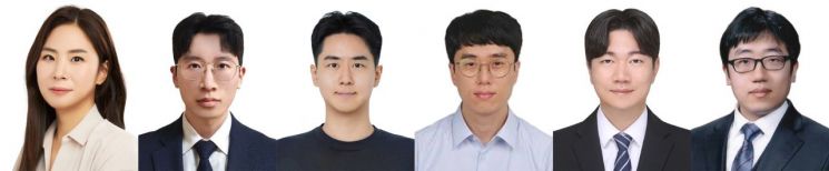 Research team photo. (From left) Ji-Yeon Kang, Professor of AI Convergence at GIST (corresponding author), Jaebeom Cho, Master's student (first author), Ki-Hyun Kim, Doctoral candidate, Jun-Hyung Ha, Professor of Mechanical Engineering at Ulsan National Institute of Science and Technology (UNIST) (at the time of research, KIST), Kanghyun Ryu, PhD at Korea Institute of Science and Technology (KIST), Mingu Kang, Professor at Bitgoeul Chonnam National University Hospital. Provided by GIST