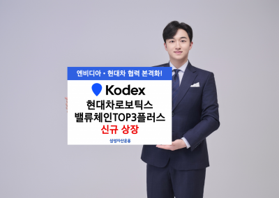 삼성운용, KODEX 현대차로보틱스밸류체인TOP3플러스 신규 상장
