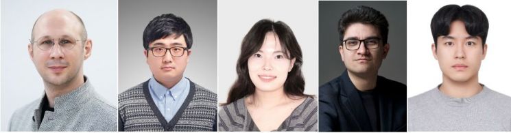 연구팀 사진. 왼쪽부터 마틴 슈타이네거 교수(교신저자), 김현빈 박사(제1저자), 김성은 연구원(공동저자), 밀롯 미르디타 교수(공동저자), 윤재원 연구원(공동저자). 서울대 제공