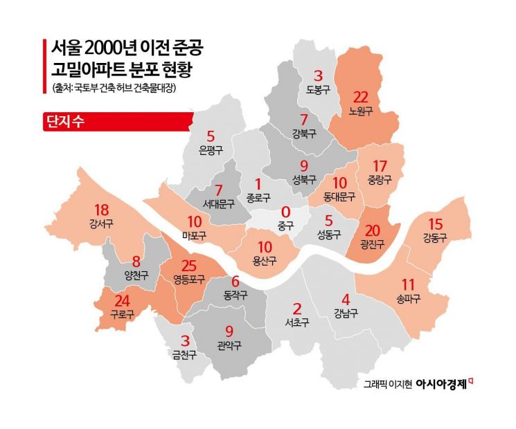 [부메랑된 고밀아파트②]구로·노원에 용적률 300% 아파트 우후죽순…30년 뒤 "무분별한 개발" 만시지탄
