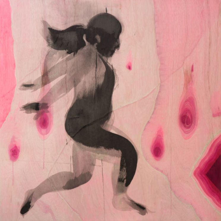 소녀생존기9, 2026, 나무 판넬 위에 아크릴, 122x122cm. 갤러리밈