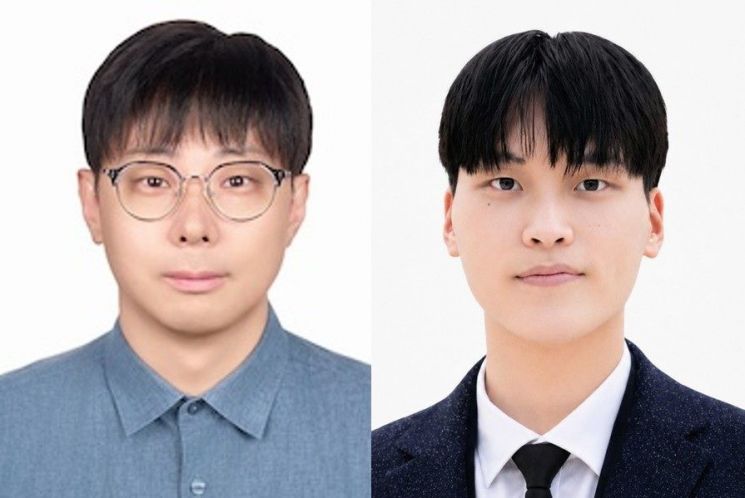 연구팀 사진. 김태환 교수(좌측)와 최찬혁 연구원. UNIST 제공
