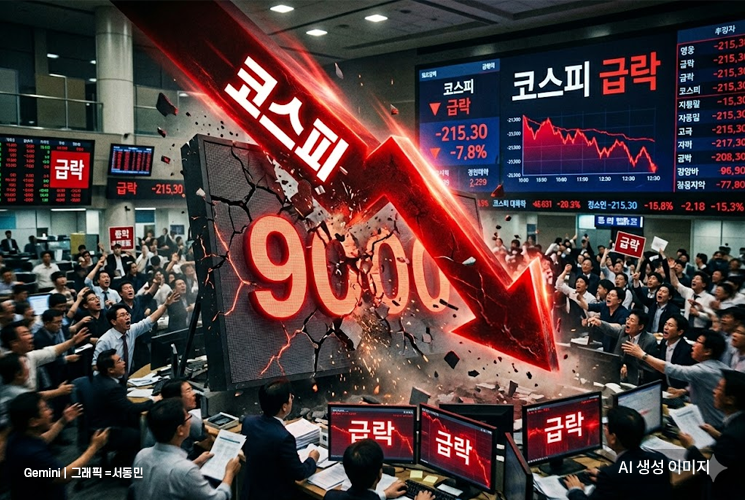 오전엔 ‘환호’ 오후엔 ‘비명’…코스피, 하락 전환해 9000선 마감