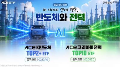 한투운용, ACE K반도체TOP2 등 ETF 2종 23일 신규 상장