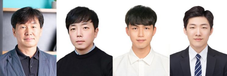 연구진, (좌측부터) 김재준 교수, 정훈의 교수, 조상현 연구원, 김현중 연구원. UNIST 제공