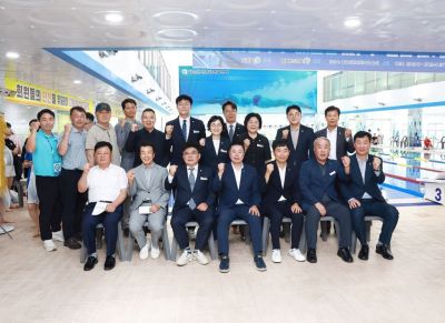 제1회 화순적벽배 생활체육 수영대회 개회식 현장. 화순군 제공