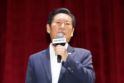 정청래 더불어민주당 전 대표가 지난 10일 오후 전남광주특별시 동구 조선대학교 해오름관에서 열린 '호남일보TV 개국 1주년 기념 특별강연회'에서 발언하고 있다. 연합뉴스