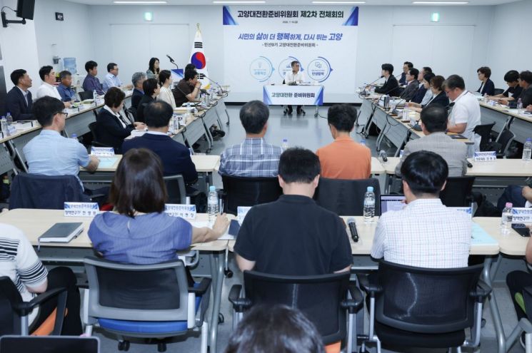 고양대전환준비위원회 2차 전체회의 모습. 고양시 제공