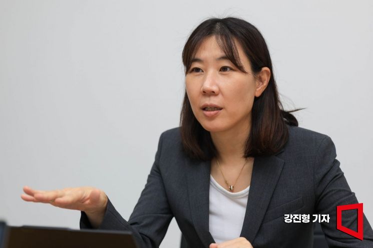 강인혜 삼정KPMG IPO센터장이 13일 서울 강남구 삼정KPMG에서 아시아경제와 인터뷰 하고 있다. 강진형 기자