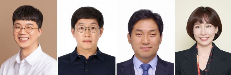 (왼쪽부터) ‘2026년도 기초연구실지원사업(BRL)’ 신규과제 연구책임자를 맡은 동아대 의과대학 의예과 손민국 교수, 소프트웨어대학 컴퓨터공학과 임한신·김현석 교수, 의과대학 의예과 김정아 교수.