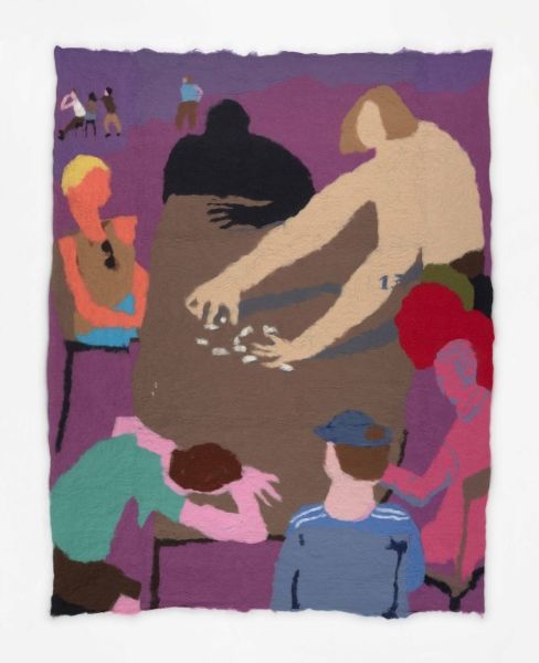 마를론 봅스트, Six Love, 2026, Wool, 373x288cm. 사진=Eric Tschernow / Courtesy of Marlon Wobst & SCHWARZ CONTEMPORARY 초이앤초이 갤러리