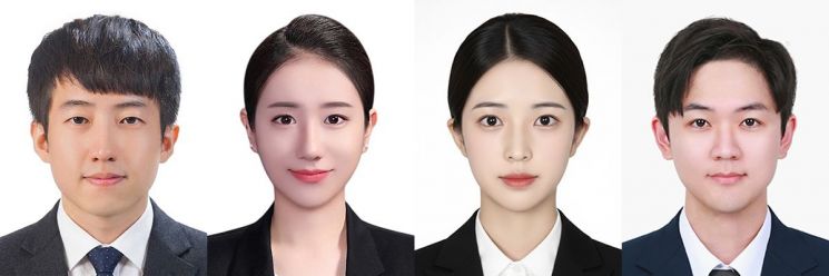 변호사시험,법원행시 합격자 (왼쪽부터 김태명, 김유나, 김현정, 최재영). 국립부경대 제공