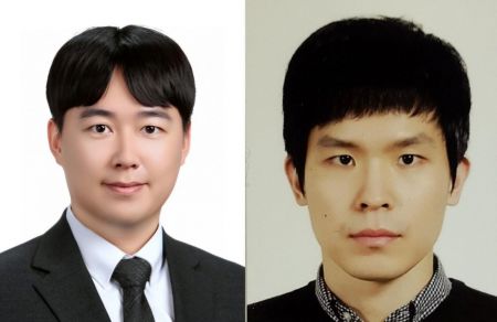 연구팀 사진. 박규태 고려대 기계공학부 석사과정 겸 한화시스템 연구원(제1저자, 왼쪽), 고려대 기계공학부 최원준 교수(교신저자). 고려대 제공