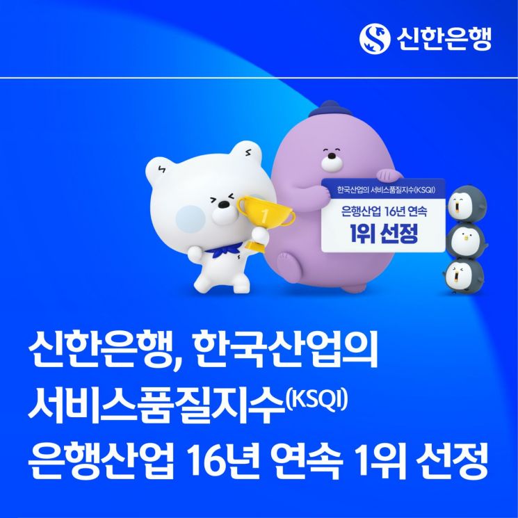 Shinhan Bank Ranked No. 1 in KSQI Banking Industry for 16 Consecutive Years