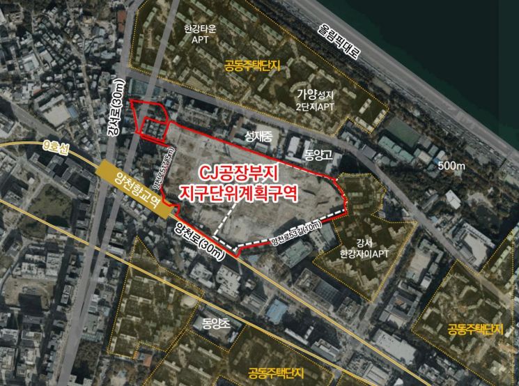 서울 강서구 가양동 CJ공장부지 지구단위계획 및 특별계획구역 세부개발계획 결정에 따른 위치도. 서울시