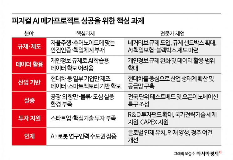 [메가프로젝트 성공조건]③기술보다 생태계…피지컬AI 규제 개선 시급