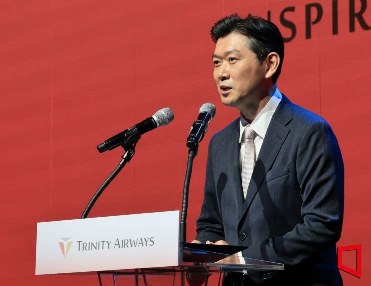 [포토] 인사말하는 서준혁 소노인터내셔널 회장