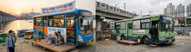 황 의원은 당시 리모델링 비용을 버스 한 대당 약 5000만원으로 가정하면 1만 세대를 조성하는 데 약 5000억원이 필요하다는 계산도 내놨다. 대학가나 지하철역 주변 공간을 활용하고, 개조 방식에 따라 이동형이나 트레일러형 주거시설로 만드는 방안도 아이디어로 제시했다. SNS