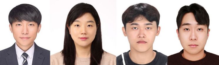 (왼쪽부터)위성일 교수, 김미정 교수, 정민기 연구원(제1저자), 김동규 연구원.