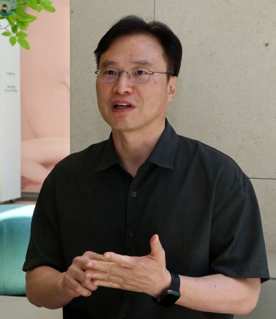 손성건 하나은행 금융사기예방팀 차장이 아시아경제와 인터뷰를 하고 있다. 윤동주 기자
