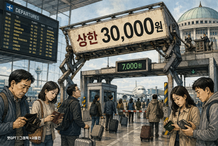 "한국으로 외국인 몰려오는데 우리도 홍콩·일본처럼 올리자"…출국세 인상 입법 속도
