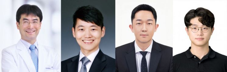 왼쪽부터 박상민 서울대병원 가정의학과 교수, 장주영 자이메드㈜ 박사, 한창호 서울의대 의료빅데이터연구센터 연구조교수, 김재원 서울의대 의과학과 박사. 서울대병원