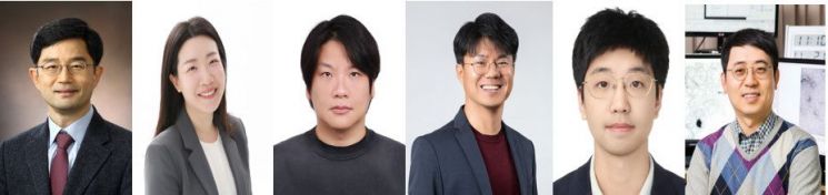 (왼쪽부터) 오병하, 이규리, 황성주, 김우연, 안성수, 김호민 교수. KAIST