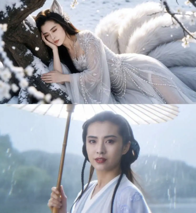 AI로 제작한 왕조현. 게임 '천하'의 광고 영상 '천영' 갈무리.