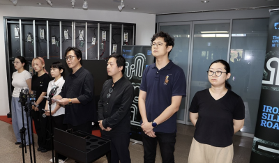 3일 전남광주통합특별시 서구 하정웅미술관에서 광주비엔날레 중국 전시팀이 철수 의사를 밝히고 있다. 광주비엔날레 본전시와 별도 전시인 파빌리온(특별관)에서 '대만관' 명칭으로 인해 중국 측이 강하게 반발하며 '중국관' 전시 준비가 중단된 상태다. 연합뉴스