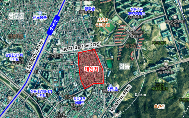 도봉구, 창동 608번지 일대 준공업지역 첫 재개발
