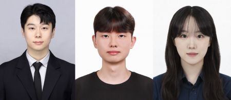 연구진 사진. (좌측부터) 박대희 DGIST 전기전자컴퓨터공학과 교수, 서태원 석사과정생, 전선애 학부연구생. DGIST 제공
