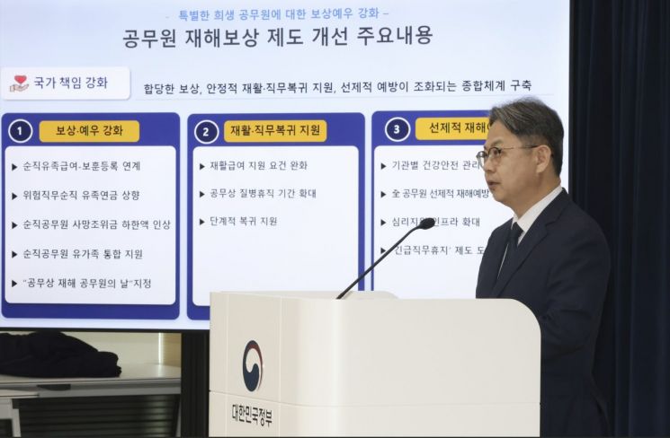 위험직무 순직 유족연금 높이고, 사망조위금 2배로…공무원 재해보상 강화