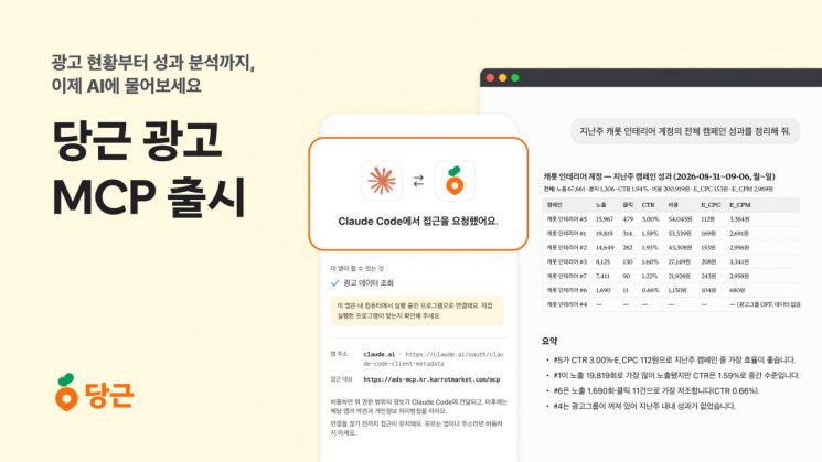 당근 "광고 현황부터 성과 분석까지, 이제 AI에 물어보세요"