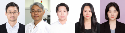 연구진, (좌측부터) 양창덕 교수, 최경진 교수, 박지원 연구원, 김지은 연구원, 노영임 연구원. UNIST 제공