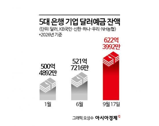 쌓이는 달러, 다시 늘어난 MMDA…숨 고르기 들어간 '기업예금' 머니무브