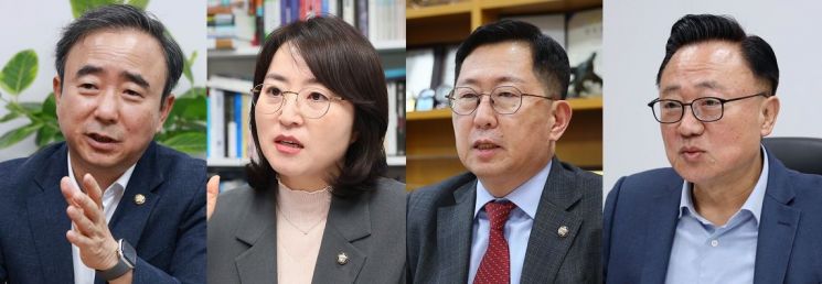 (사진 왼쪽부터) 안철수 국민의힘 의원, 이해민 청와대 AI미래기획수석, 최형두 국민의힘 의원, 이광재 더불어민주당 의원, 황정아 더불어민주당 의원, 임문영 더불어민주당 의원, 이주희 더불어민주당 의원, 유용원 국민의힘 의원, 고동진 국민의힘 의원. 아시아경제 제공
