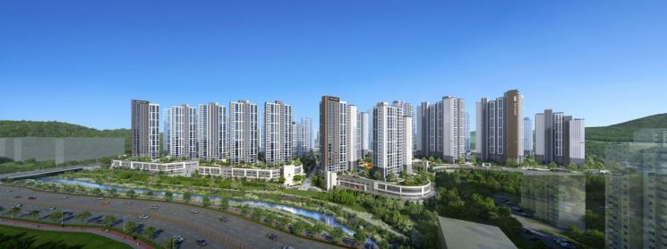 더샵 검단레이크파크 투시도. 포스코이앤씨 제공.