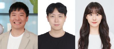 연구진, (좌측부터) 유재준 교수, 김범준 연구원, 이승아 연구원. UNIST 제공