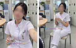 생성형 AI로 만든 것으로 보이는 여성 인물 사진과 해당 사진을 활용한 사회관계망서비스(SNS) 게시물. 온라인커뮤니티 캡처