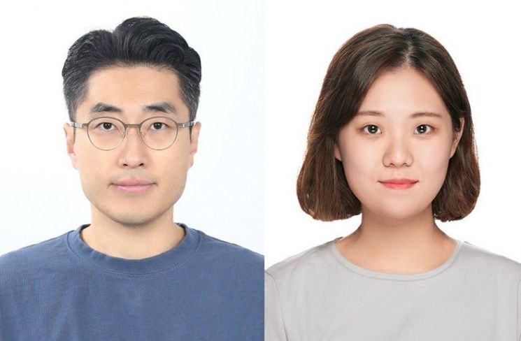 유니스트 강석주 교수(왼쪽)와 주정미 연구원.