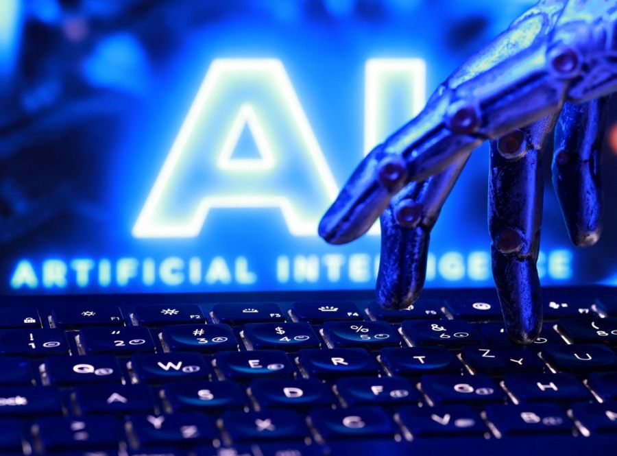 AI 단어를 컴퓨터에 입력하는 AI. 로이터연합뉴스