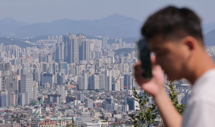 서울 남산에서 바라본 서울 시내 아파트 단지 모습 연합뉴스