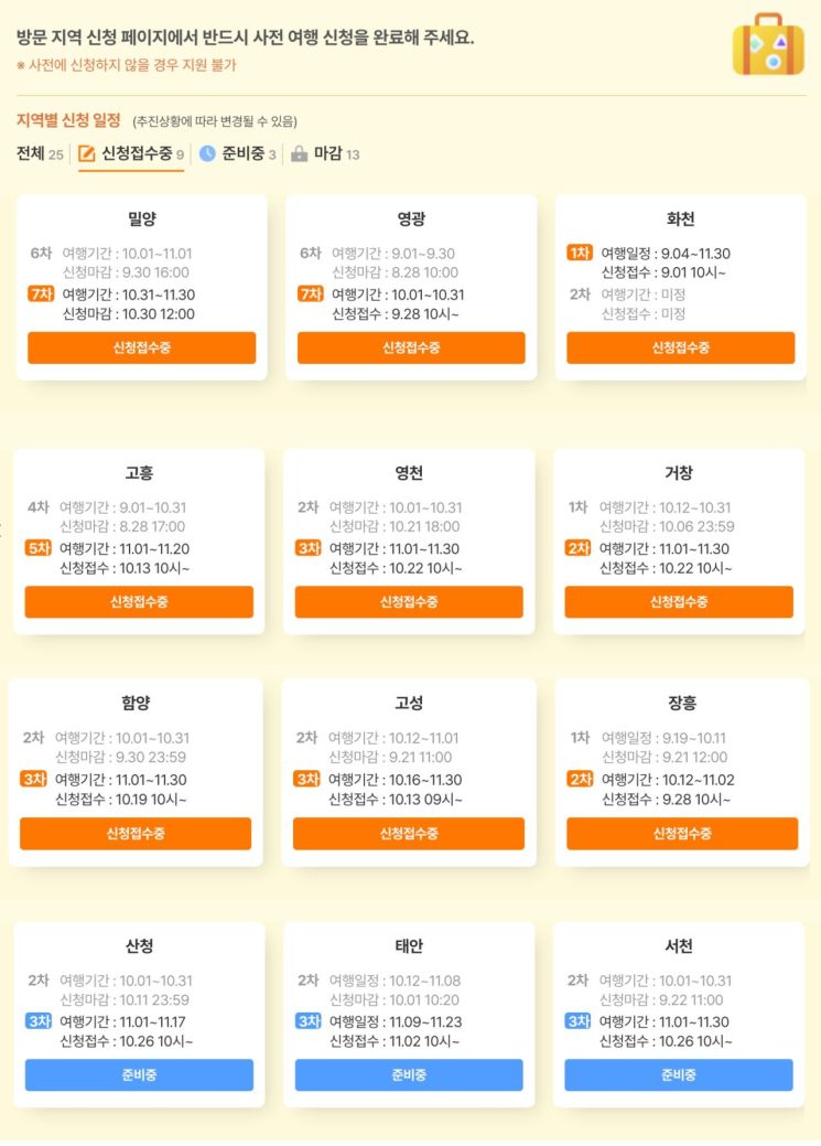반값여행에 대한 자세한 내용은 '대한민국 구석구석' 홈페이지에서 확인하면 된다. 대한민국 구석구석 홈페이지 캡처